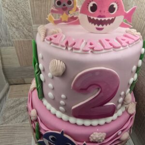 Torta de Baby Shark niña